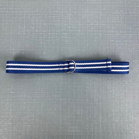 Ralph Lauren Blue and White Striped Canvas Belt 5T - Picture 6 of 6